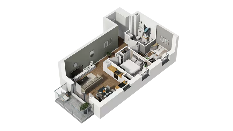 3 pokoje, mieszkanie 47,50 m², piętro 3, oferta nr C/27, Osiedle Warszawska - etap II, Gdańsk, Ujeścisko-Łostowice, Ujeścisko, ul. Warszawska