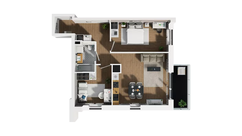 3 pokoje, mieszkanie 61,93 m², piętro 5, oferta nr C/47, Osiedle Warszawska - etap II, Gdańsk, Ujeścisko-Łostowice, Ujeścisko, ul. Warszawska