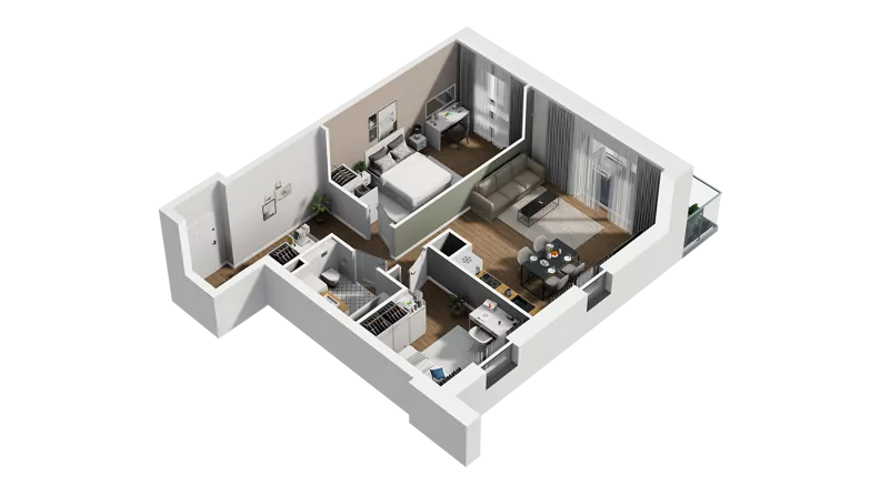 3 pokoje, mieszkanie 61,93 m², piętro 5, oferta nr C/47, Osiedle Warszawska - etap II, Gdańsk, Ujeścisko-Łostowice, Ujeścisko, ul. Warszawska