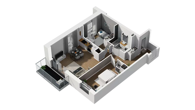 3 pokoje, mieszkanie 61,93 m², piętro 5, oferta nr C/47, Osiedle Warszawska - etap II, Gdańsk, Ujeścisko-Łostowice, Ujeścisko, ul. Warszawska