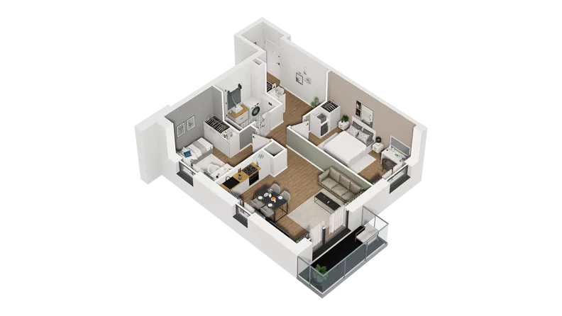 3 pokoje, mieszkanie 61,93 m², piętro 5, oferta nr C/47, Osiedle Warszawska - etap II, Gdańsk, Ujeścisko-Łostowice, Ujeścisko, ul. Warszawska