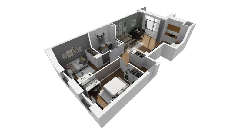 3 pokoje, mieszkanie 54,37 m², piętro 5, oferta nr E/54, Osiedle Warszawska - etap I, Gdańsk, Ujeścisko-Łostowice, Ujeścisko, ul. Warszawska