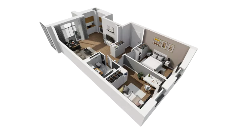 3 pokoje, mieszkanie 54,37 m², piętro 5, oferta nr E/54, Osiedle Warszawska - etap I, Gdańsk, Ujeścisko-Łostowice, Ujeścisko, ul. Warszawska