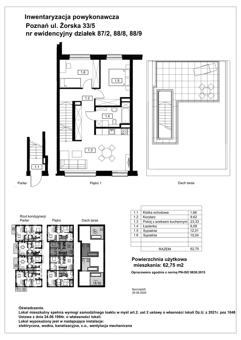 3 pokoje, mieszkanie 62,75 m², piętro 1, oferta nr E.1.3, Nowy Folwark, Poznań, Starołęka-Minikowo-Marlewo, Minikowo, ul. Masztowa 13