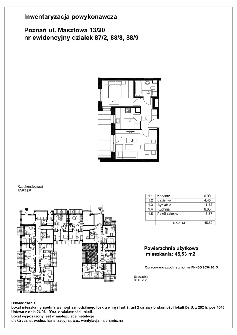 2 pokoje, mieszkanie 45,53 m², parter, oferta nr FB.0.1, Nowy Folwark, Poznań, Starołęka-Minikowo-Marlewo, Minikowo, ul. Masztowa 13