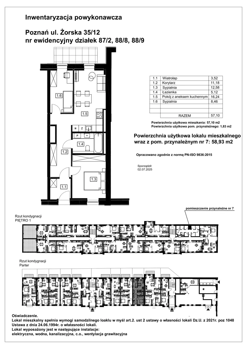 3 pokoje, mieszkanie 57,10 m², parter, oferta nr G.0.7, Nowy Folwark, Poznań, Starołęka-Minikowo-Marlewo, Minikowo, ul. Masztowa 13