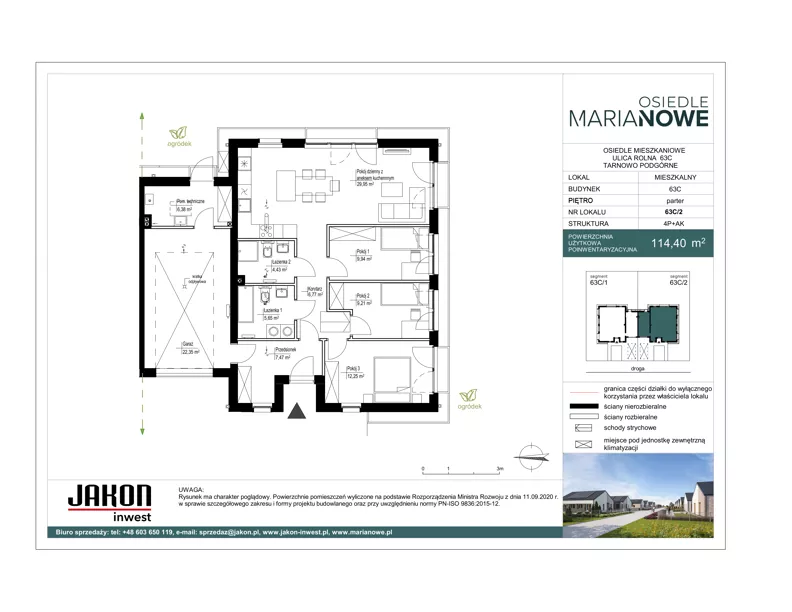 Dom 114,40 m², oferta nr 63C/2, Osiedle Marianowe, Tarnowo Podgórne, ul. Rolna 63-69