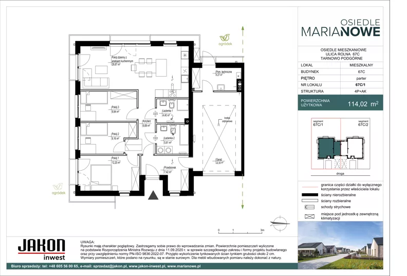 Dom 114,02 m², oferta nr 67C/1, Osiedle Marianowe, Tarnowo Podgórne, ul. Rolna 63-69