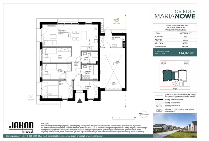 Dom 114,02 m², oferta nr 67D/1, Osiedle Marianowe, Tarnowo Podgórne, ul. Rolna 63-69