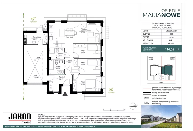 Dom 114,02 m², oferta nr 69D/1, Osiedle Marianowe, Tarnowo Podgórne, ul. Rolna 63-69
