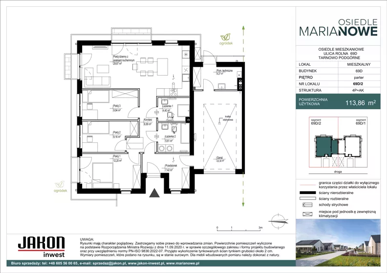 Dom 113,86 m², oferta nr 69D/2, Osiedle Marianowe, Tarnowo Podgórne, ul. Rolna 63-69