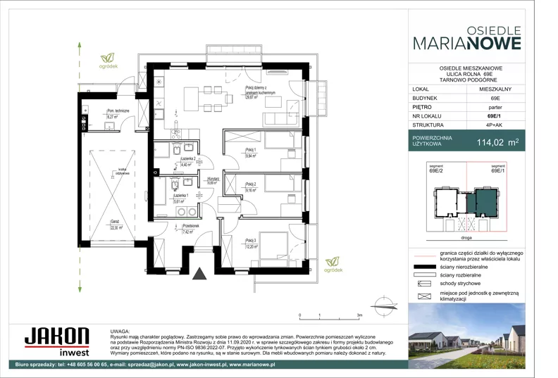 Dom 114,04 m², oferta nr 69E/1, Osiedle Marianowe, Tarnowo Podgórne, ul. Rolna 63-69