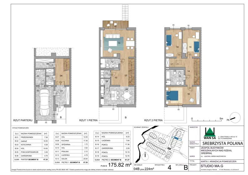 Dom i rezydencja 175,82 m², oferta nr 4B, Srebrzysta Polana, Mińsk Mazowiecki, ul. Łąkowa/ Piaskowa /Langiewicza