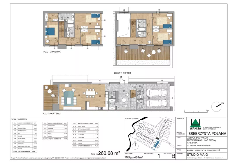 Dom i rezydencja 260,68 m², oferta nr 1B, Srebrzysta Polana, Mińsk Mazowiecki, ul. Łąkowa/ Piaskowa /Langiewicza