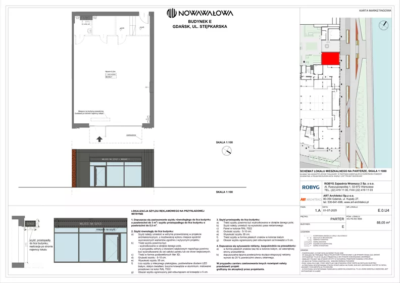 Lokal użytkowy 88,05 m², oferta nr E.0U4, Nowa Wałowa - lokale użytkowe, Gdańsk, Śródmieście, ul. Stępkarska / Wiosna Ludów