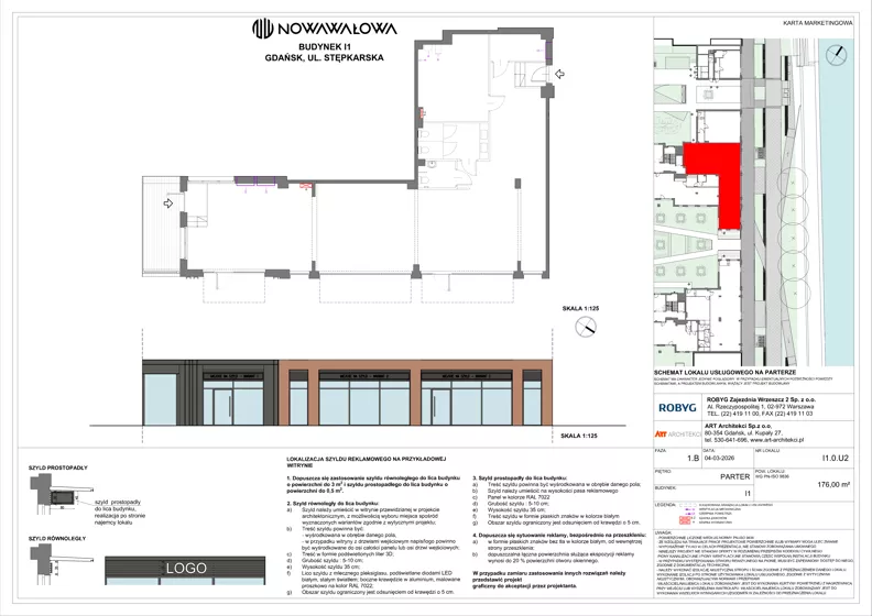 Lokal użytkowy 176,00 m², oferta nr I1.0U02, Nowa Wałowa - lokale użytkowe, Gdańsk, Śródmieście, ul. Stępkarska / Wiosna Ludów