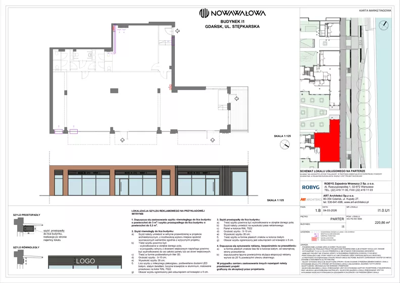 Lokal użytkowy 220,86 m², oferta nr I1.0U01, Nowa Wałowa - lokale użytkowe, Gdańsk, Śródmieście, ul. Stępkarska / Wiosna Ludów
