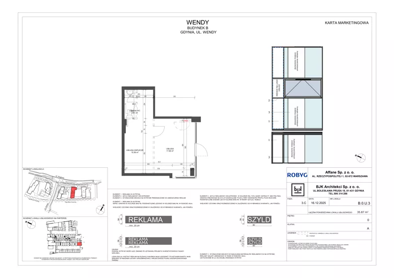 Lokal użytkowy 35,87 m², oferta nr B.0U03, WENDY - lokale użytkowe, Gdynia, Śródmieście, Śródmieście, ul. Wendy 7/9