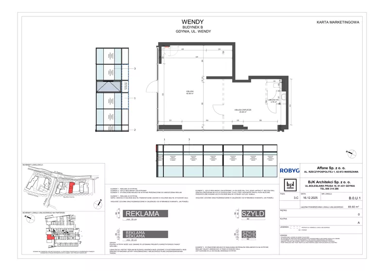 Lokal użytkowy 69,60 m², oferta nr B.0U01, WENDY - lokale użytkowe, Gdynia, Śródmieście, Śródmieście, ul. Wendy 7/9