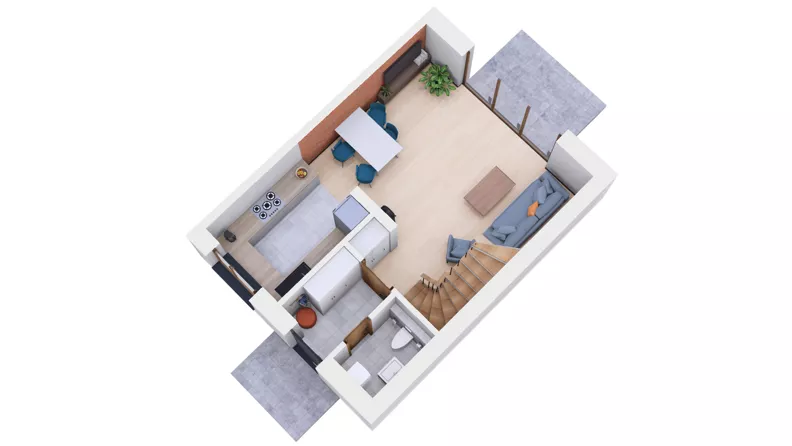 Dom 80,38 m², oferta nr F2, Domy Chełm, Gdańsk, Chełm, ul. Damazego Tilgnera