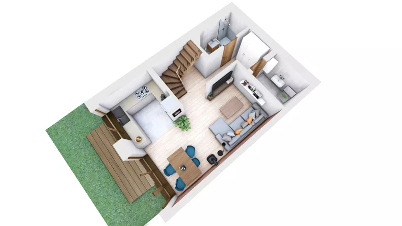 Dom 157,37 m², oferta nr E0, Domy Chełm, Gdańsk, Chełm, ul. Damazego Tilgnera