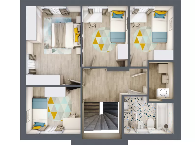 6 pokoi, mieszkanie 120,04 m², parter, oferta nr B2, Malinowy Zakątek II, Kamieniec Wrocławski, ul. Malinowa 10,12