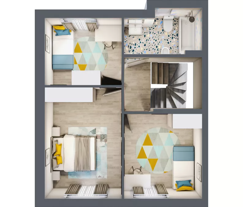 4 pokoje, mieszkanie 92,49 m², parter, oferta nr B3b, Malinowy Zakątek II, Kamieniec Wrocławski, ul. Malinowa 10,12