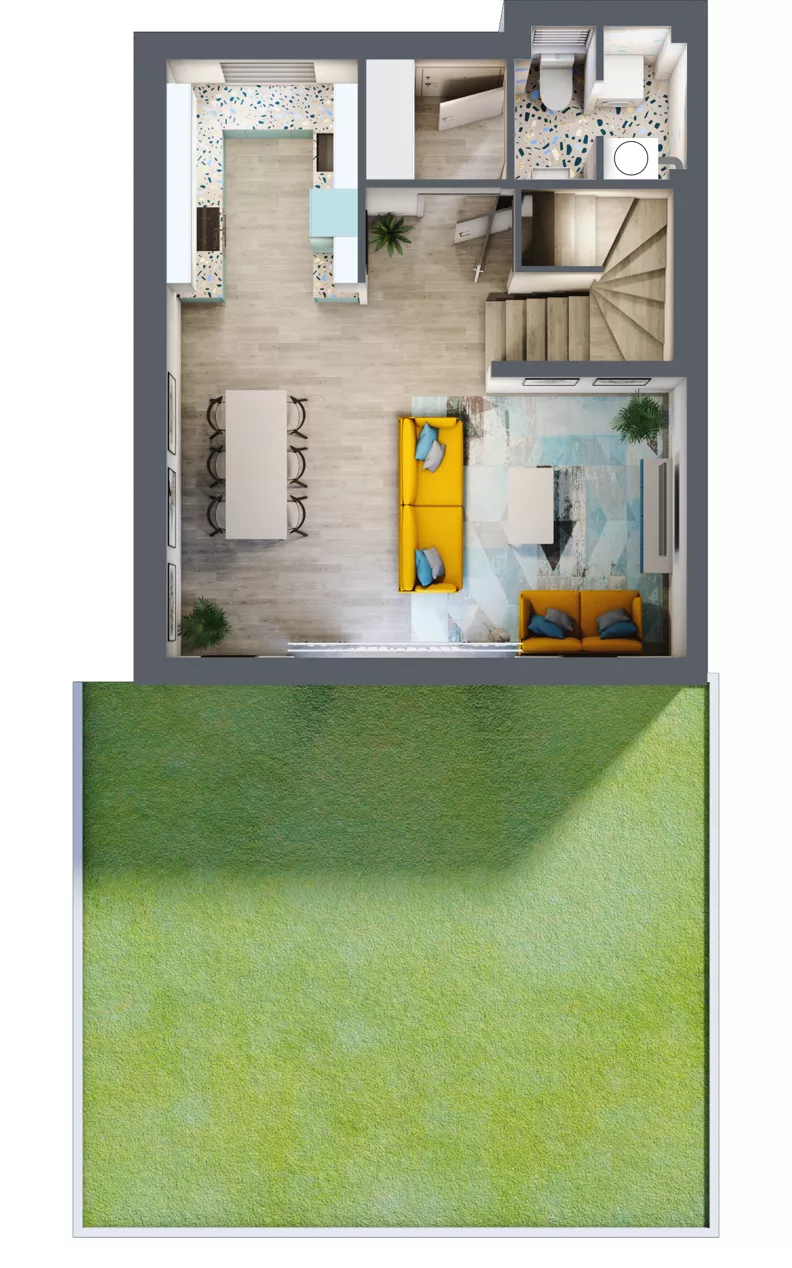 4 pokoje, mieszkanie 92,49 m², parter, oferta nr B3b, Malinowy Zakątek II, Kamieniec Wrocławski, ul. Malinowa 10,12
