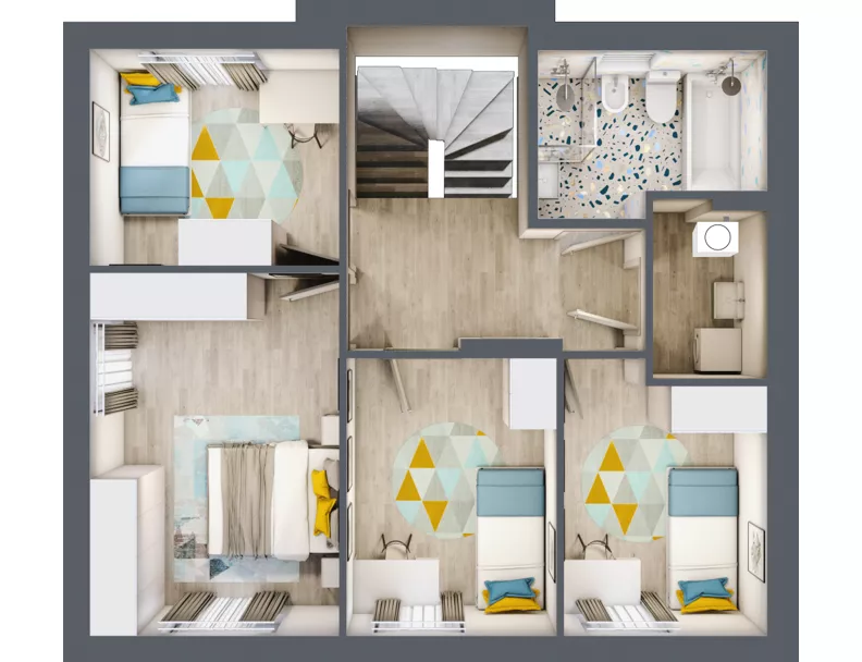 6 pokoi, mieszkanie 120,93 m², parter, oferta nr B4, Malinowy Zakątek II, Kamieniec Wrocławski, ul. Malinowa 10,12