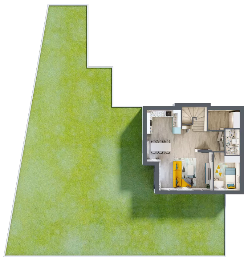 6 pokoi, mieszkanie 120,93 m², parter, oferta nr B4, Malinowy Zakątek II, Kamieniec Wrocławski, ul. Malinowa 10,12