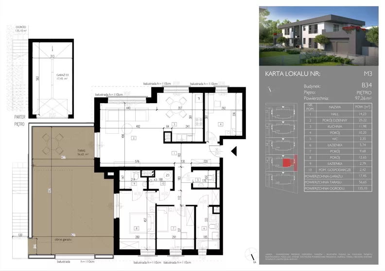 4 pokoje, mieszkanie 97,26 m², piętro 1, oferta nr B34/M3, Leśna Polana, Łódź, Widzew, Widzew-Wschód, ul. Moryca Welta