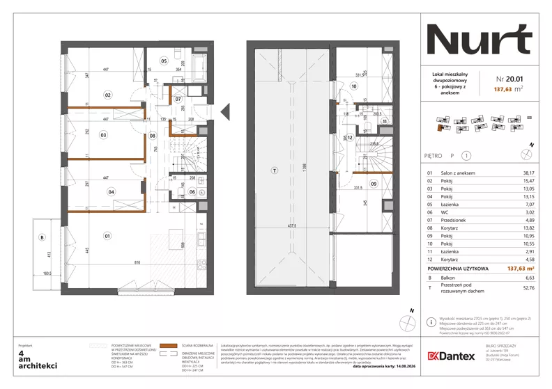 6 pokoi, mieszkanie 137,63 m², piętro 1, oferta nr Etap 1/LM-20.01, Nurt, Warszawa, Wilanów, ul. Zdrowa