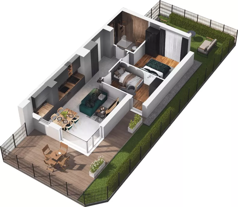 3 pokoje, lokal inwestycyjny 50,08 m², parter, oferta nr C13.3 - (U), Solmarina, Wiślinka, ul. Łąkowa