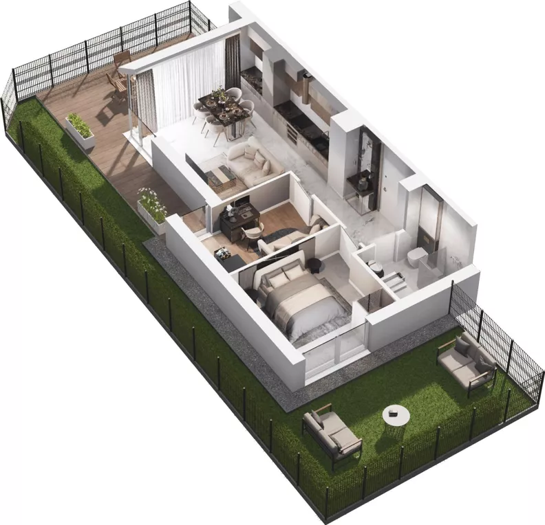 3 pokoje, lokal inwestycyjny 50,08 m², parter, oferta nr C13.3 - (U), Solmarina, Wiślinka, ul. Łąkowa