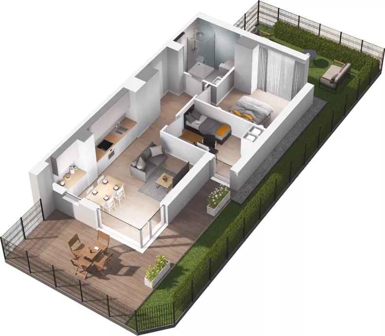 3 pokoje, lokal inwestycyjny 50,08 m², parter, oferta nr C13.3 - (U), Solmarina, Wiślinka, ul. Łąkowa