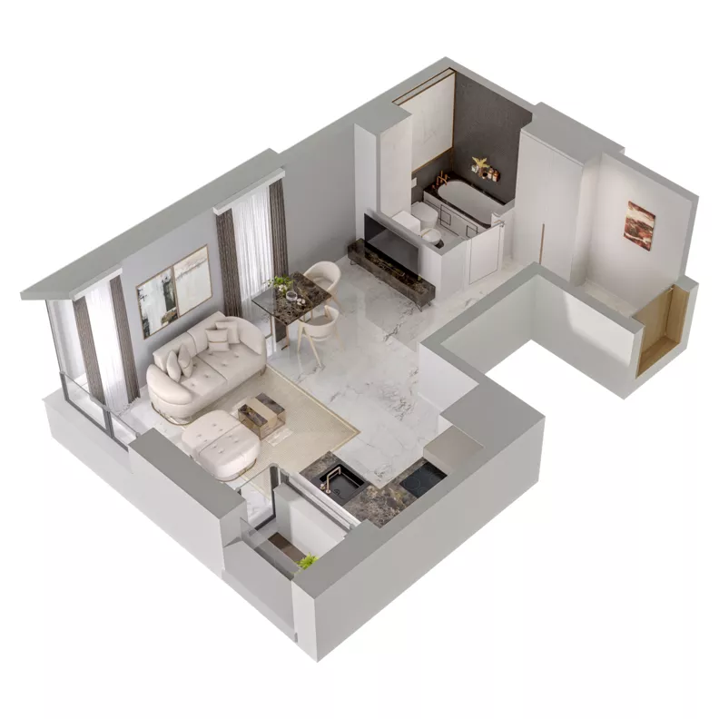 1 pokój, mieszkanie 30,50 m², piętro 5, oferta nr A1/43, Zaspa Wysoko, Gdańsk, Zaspa, Zaspa-Młyniec, aleja Jana Pawła II