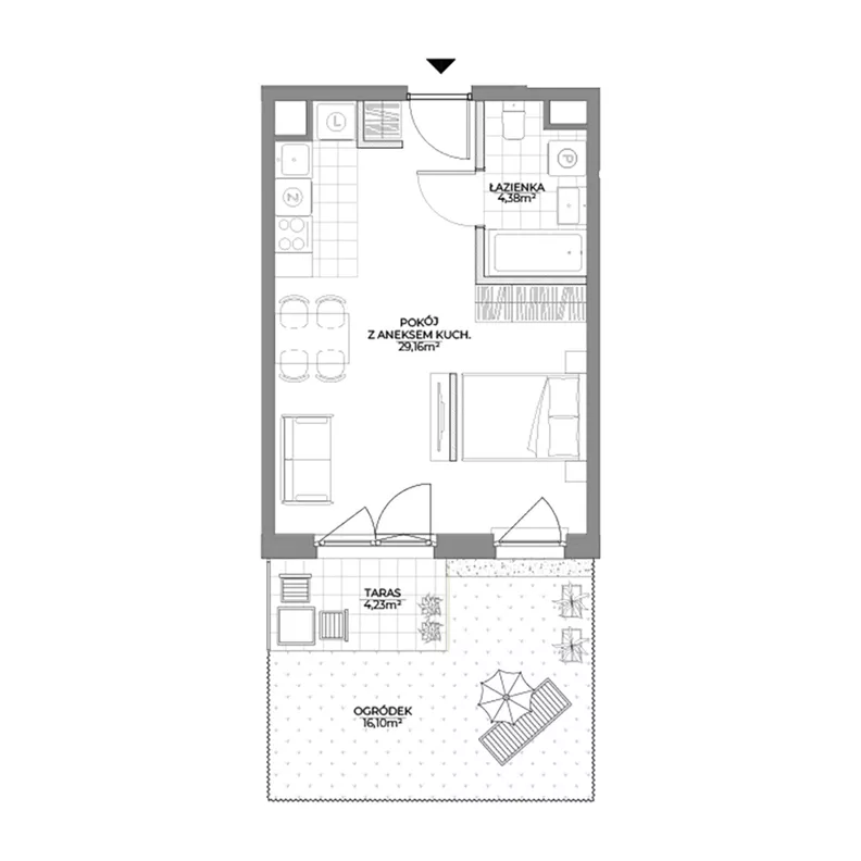 1 pokój, mieszkanie 33,54 m², parter, oferta nr 1/5, Osiedle Prystora II, Warszawa, Ursus, Skorosze, ul. Aleksandra Prystora 2
