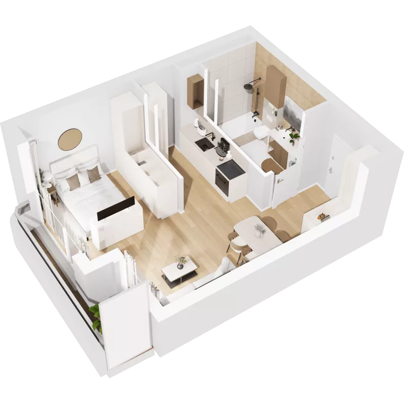 1 pokój, mieszkanie 33,78 m², piętro 1, oferta nr 0/7, Norren, Gdynia, Śródmieście, Śródmieście, ul. Żeromskiego 14