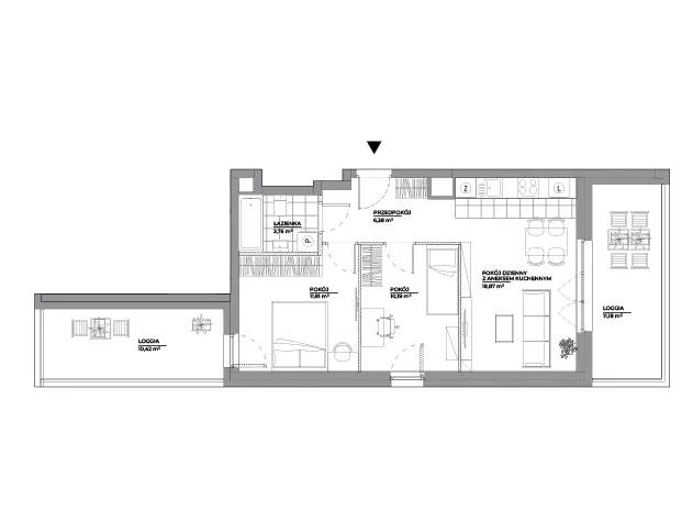 2 pokoje, mieszkanie 51,01 m², piętro 1, oferta nr B2/173, Architektów, Wrocław, Al. Architektów 22-30