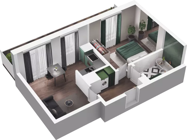 2 pokoje, mieszkanie 35,11 m², piętro 6, oferta nr A/65, Zaspa Wygodnie, Gdańsk, Zaspa, Zaspa-Młyniec, Al. Jana Pawła II