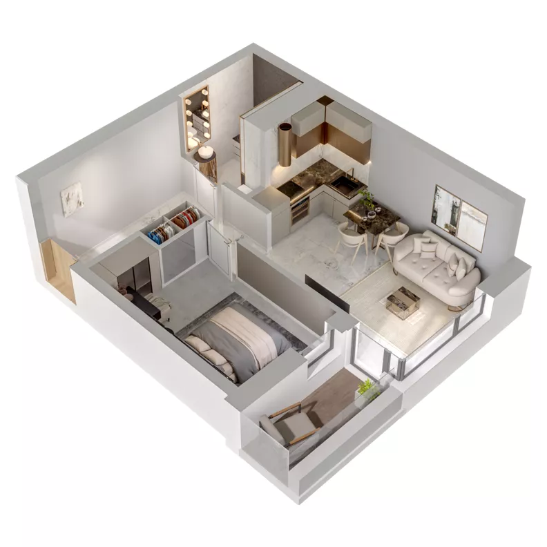 2 pokoje, mieszkanie 38,45 m², piętro 2, oferta nr A2/157, Zaspa Wysoko, Gdańsk, Zaspa, Zaspa-Młyniec, aleja Jana Pawła II