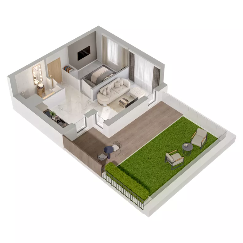 2 pokoje, mieszkanie 39,30 m², piętro 1, oferta nr A2/152, Zaspa Wysoko, Gdańsk, Zaspa, Zaspa-Młyniec, aleja Jana Pawła II