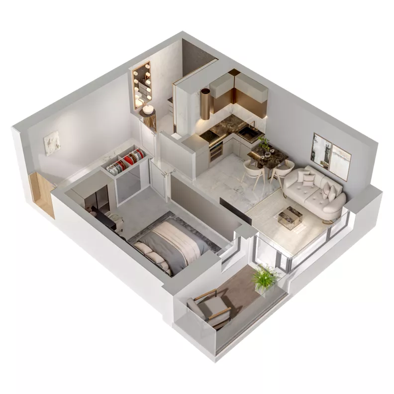 2 pokoje, mieszkanie 38,81 m², piętro 12, oferta nr A2/247, Zaspa Wysoko, Gdańsk, Zaspa, Zaspa-Młyniec, aleja Jana Pawła II