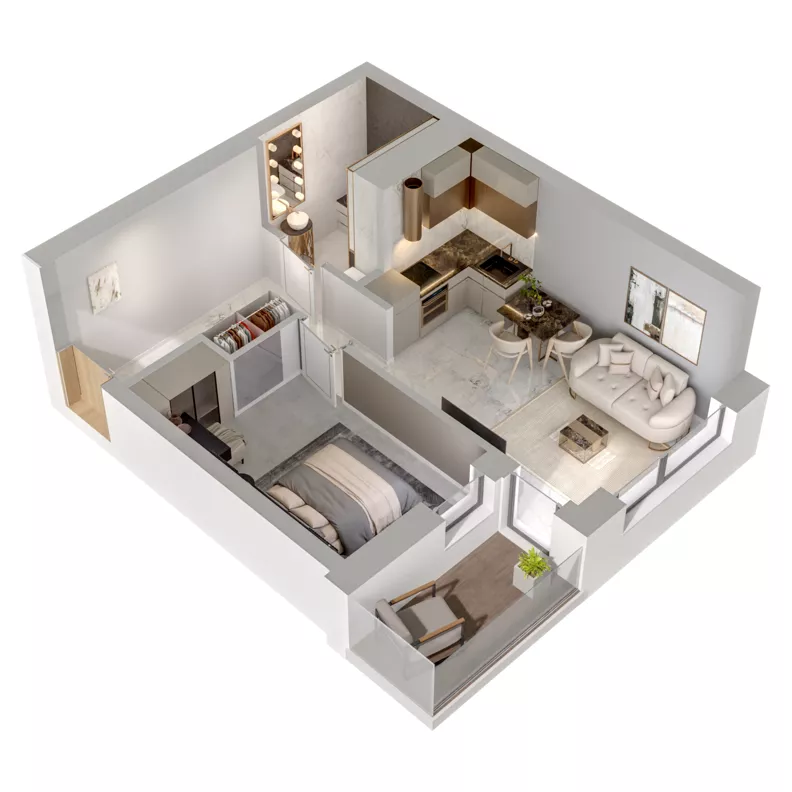 2 pokoje, mieszkanie 38,69 m², piętro 8, oferta nr A2/211, Zaspa Wysoko, Gdańsk, Zaspa, Zaspa-Młyniec, aleja Jana Pawła II