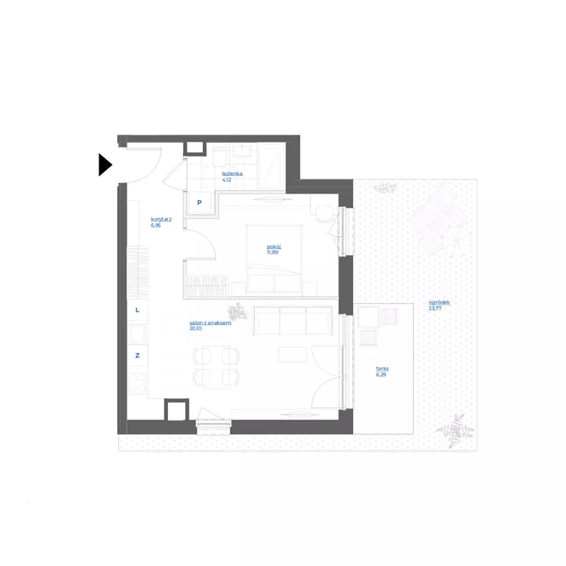 2 pokoje, mieszkanie 43,06 m², parter, oferta nr 28/5, Leśny Marcelin, Poznań, Grunwald, Junikowo, ul. Jeleniogórska