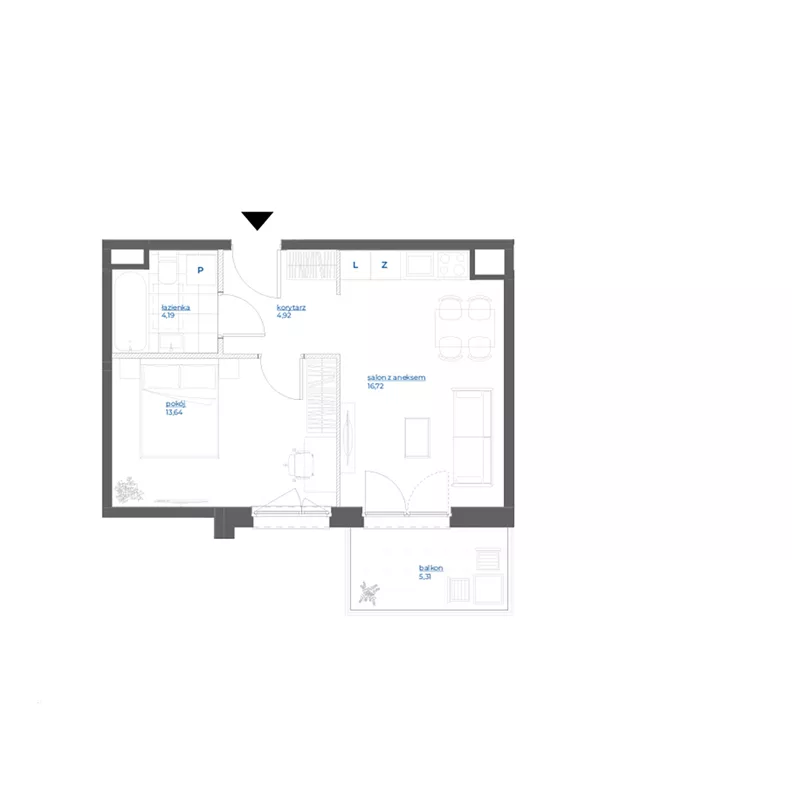 2 pokoje, mieszkanie 39,47 m², piętro 2, oferta nr 28/19, Leśny Marcelin, Poznań, Grunwald, Junikowo, ul. Jeleniogórska
