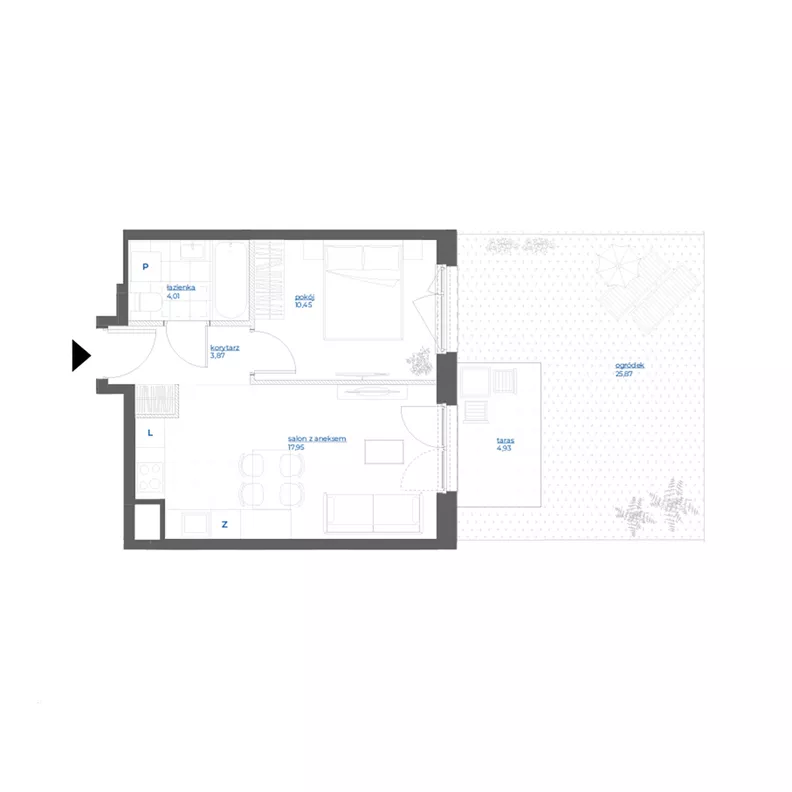 2 pokoje, mieszkanie 36,28 m², parter, oferta nr 28/52, Leśny Marcelin, Poznań, Grunwald, Junikowo, ul. Jeleniogórska