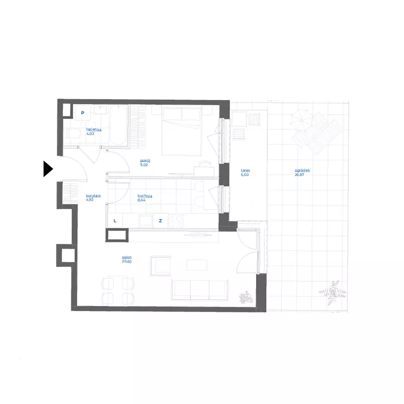 2 pokoje, mieszkanie 49,42 m², parter, oferta nr 28/70, Leśny Marcelin, Poznań, Grunwald, Junikowo, ul. Jeleniogórska