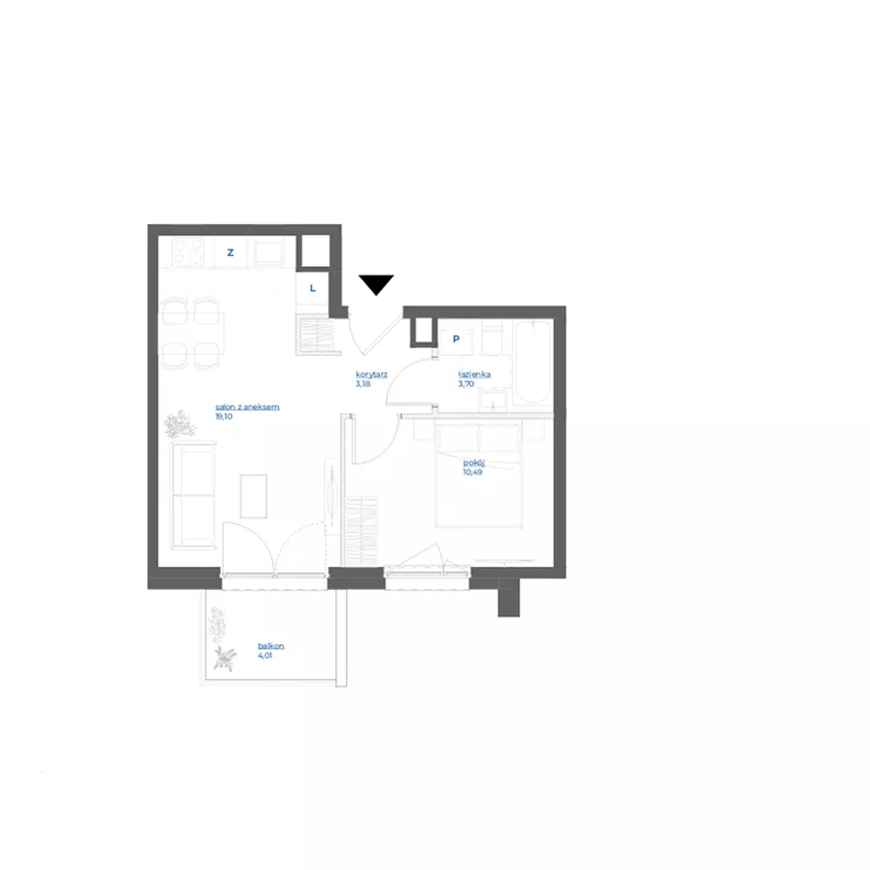 2 pokoje, mieszkanie 36,47 m², piętro 2, oferta nr 28/88, Leśny Marcelin, Poznań, Grunwald, Junikowo, ul. Jeleniogórska
