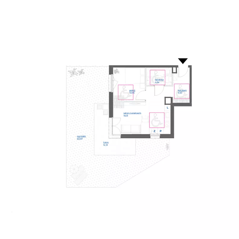 2 pokoje, mieszkanie 43,60 m², parter, oferta nr 28A/111, Leśny Marcelin, Poznań, Grunwald, Junikowo, ul. Jeleniogórska